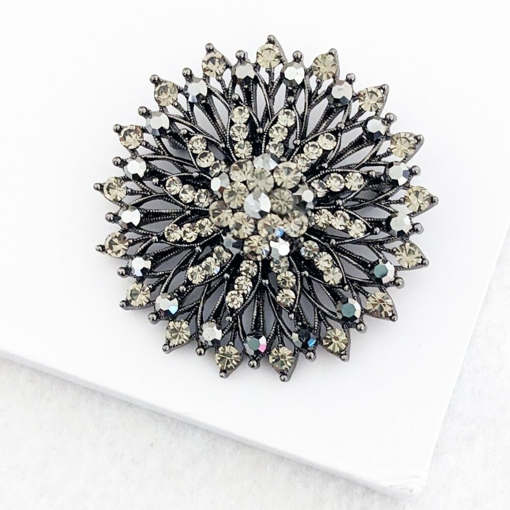 Snowflake Rhinestone Brooch